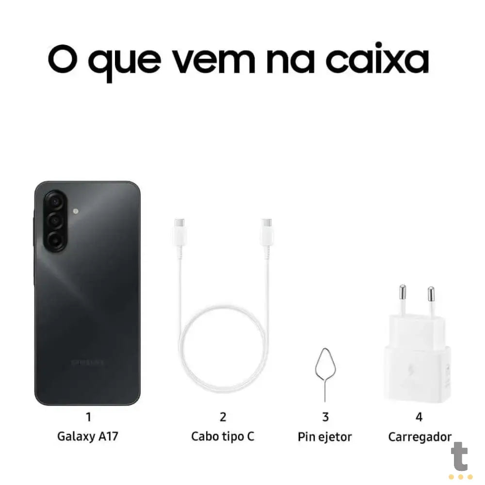 Smartphone Samsung Galaxy A17 4G 128Gb 4Gb Tela 6.7" Preto - SM-A175F/DS Truedata