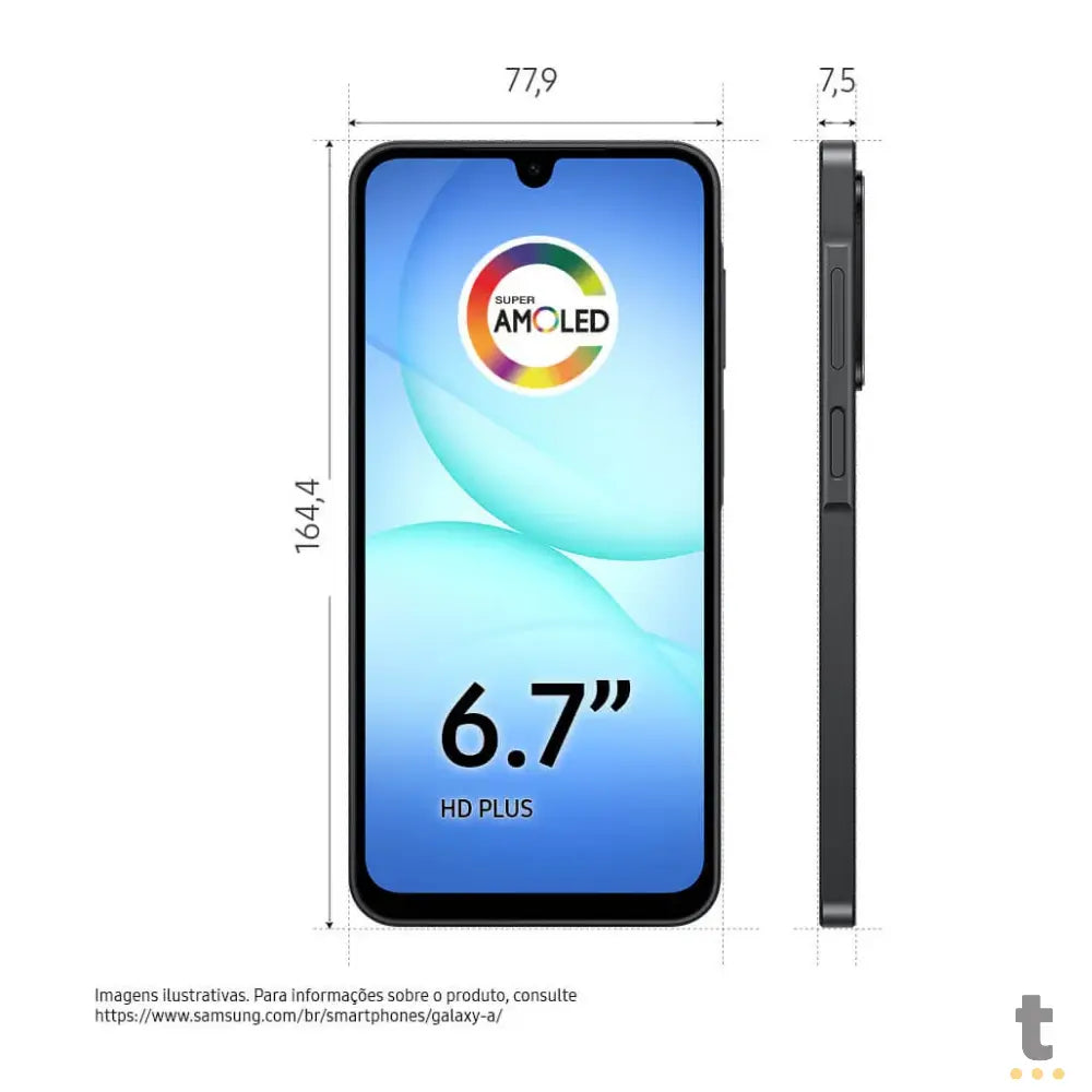 Smartphone Samsung Galaxy A17 4G 256Gb 8Gb Tela 6.7" Preto - SM-A175F/DS Truedata