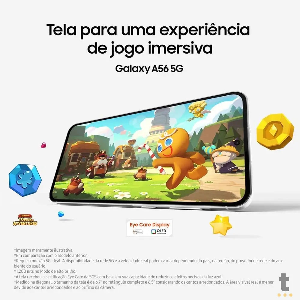 Smartphone Samsung Galaxy A56 5G 256Gb 8Gb EE Enterprise Edition Tela 6.7" Preto - SM-A566E/DS Truedata