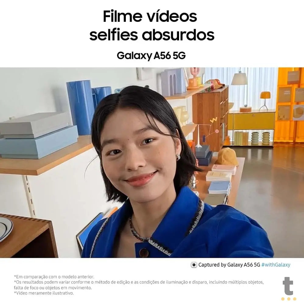 Smartphone Samsung Galaxy A56 5G 256Gb 8Gb EE Enterprise Edition Tela 6.7" Preto - SM-A566E/DS Truedata