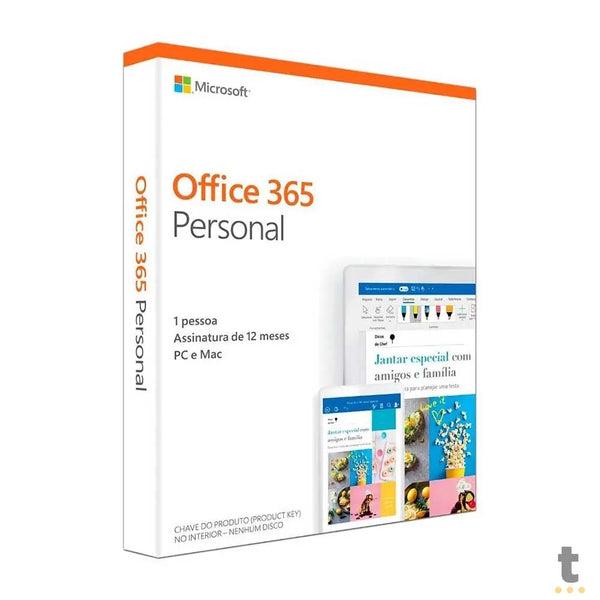 Software Microsoft Office 365 Personal Anual QQ2-00008 Brl Download  - 1 computador + 1 Dispositivo Móvel
