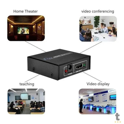 Splitter Multiplicador Divisor De Sinal Hdmi 2 Portas 1 X 2 Full Hd Truedata