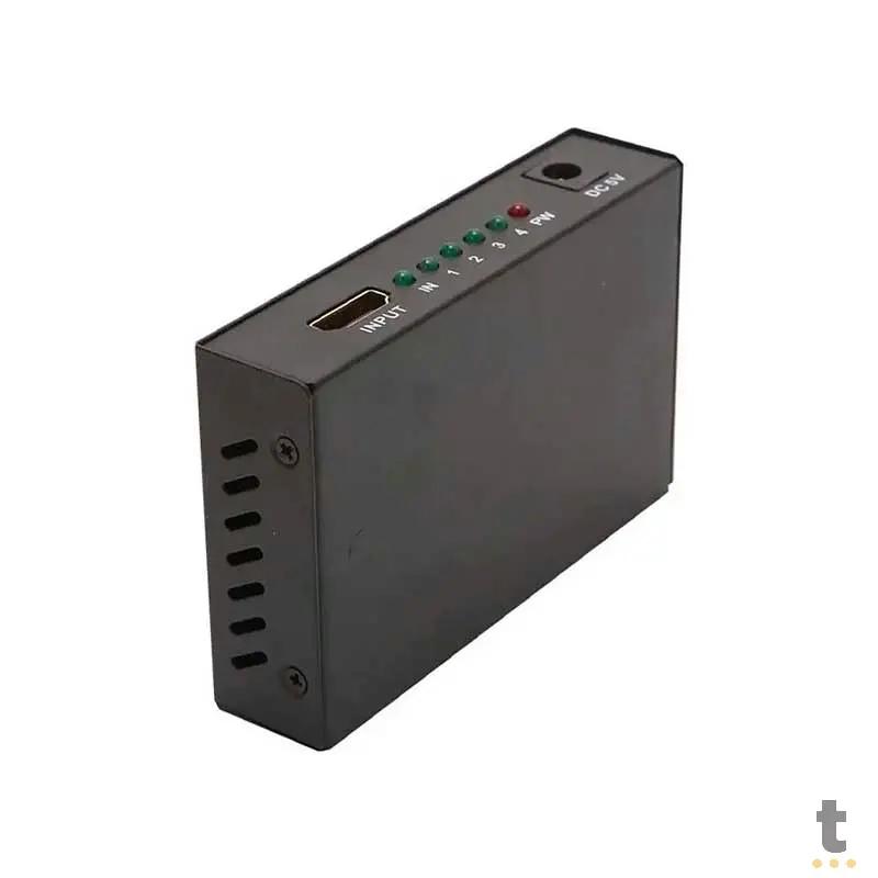 Splitter Multiplicador Divisor De Sinal Hdmi 4 Portas 1 X 4 4k Truedata