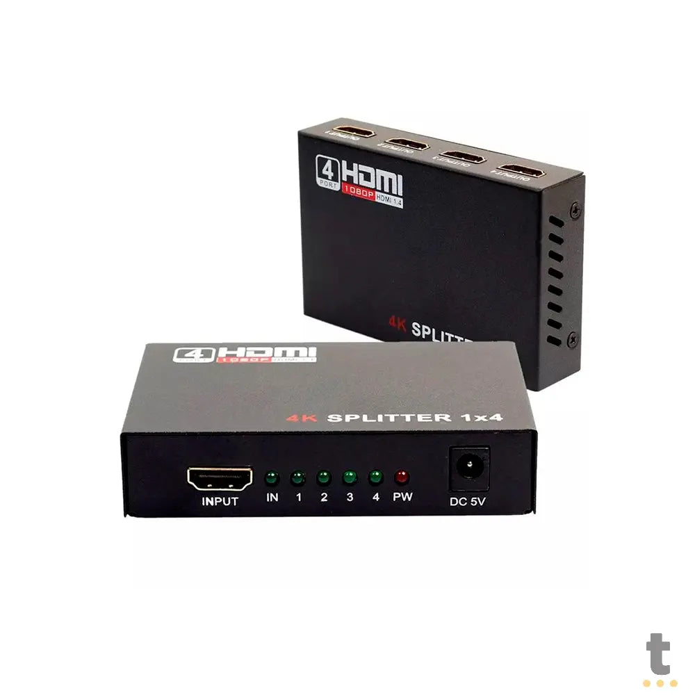 Splitter Multiplicador Divisor De Sinal Hdmi 4 Portas 1 X 4 Full Hd 4K Truedata