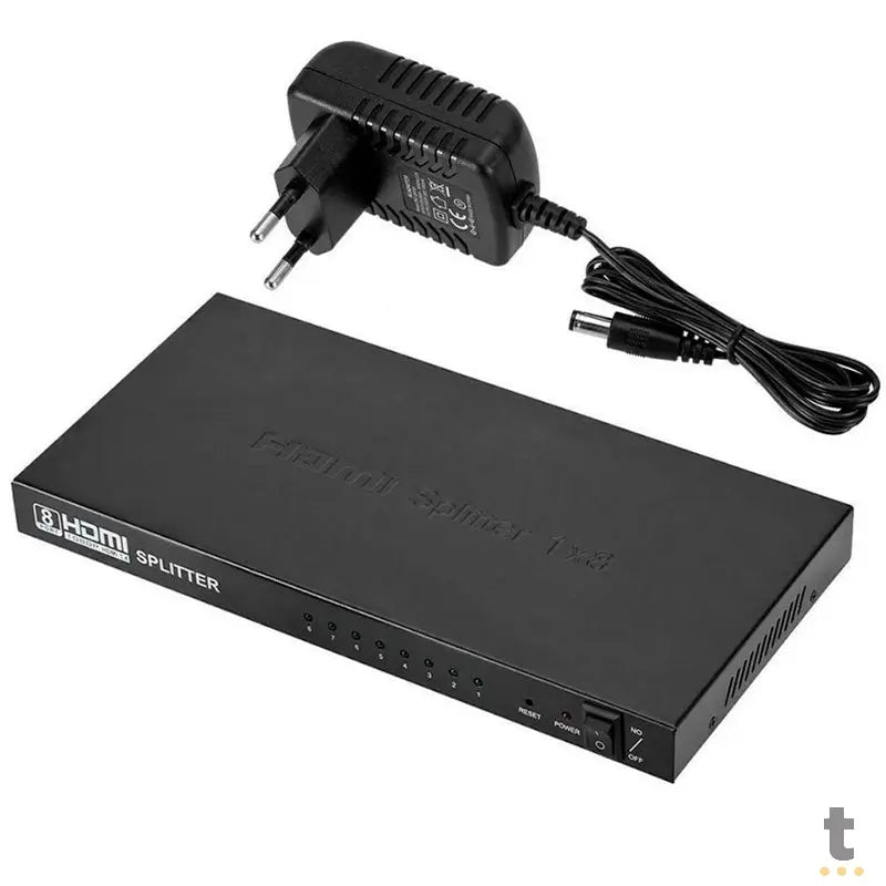 Splitter Multiplicador Divisor De Sinal Hdmi 8 Portas 1 X 8 Full Hd 4K Truedata
