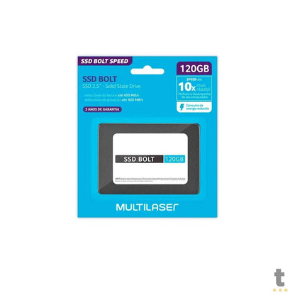 Ssd 120gb Multilaser SS120 Bolt 450mb/s Leitura 400mb/s Gravação Truedata