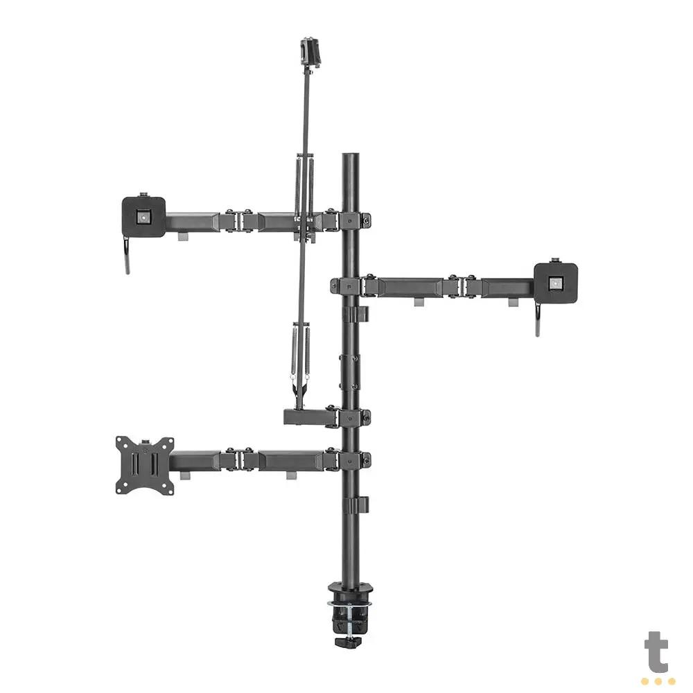 Suporte 4 em 1 Estúdio Setup Stream PCYes P/ Monitor, Microfone, Luz e Câmera - SE-MDS1041 Truedata
