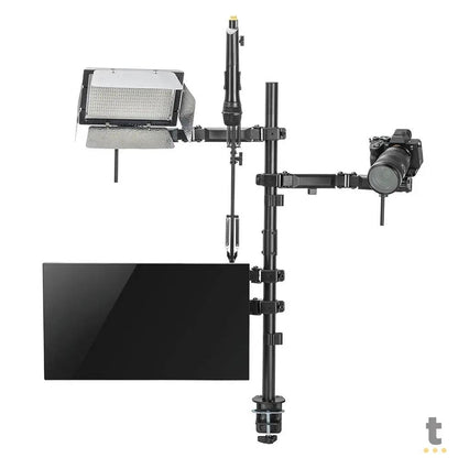 Suporte 4 em 1 Estúdio Setup Stream PCYes P/ Monitor, Microfone, Luz e Câmera - SE-MDS1041 Truedata