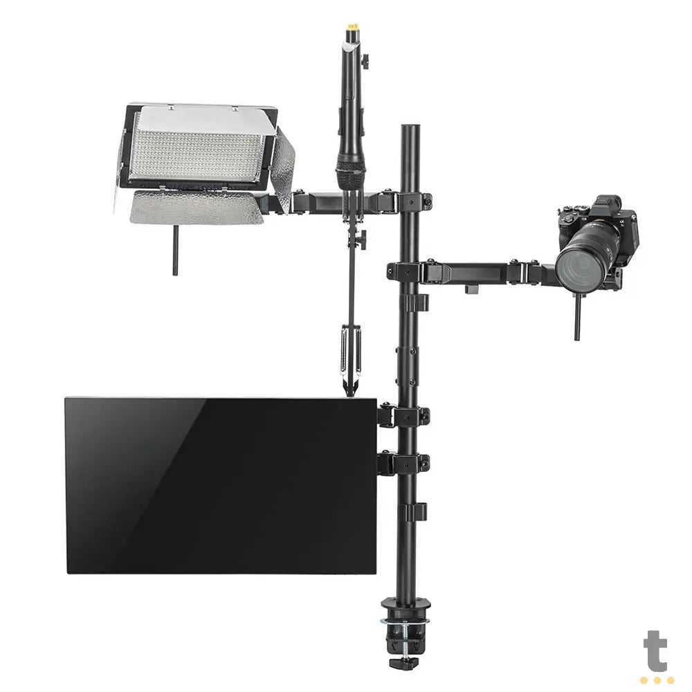 Suporte 4 em 1 Estúdio Setup Stream PCYes P/ Monitor, Microfone, Luz e Câmera - SE-MDS1041 Truedata