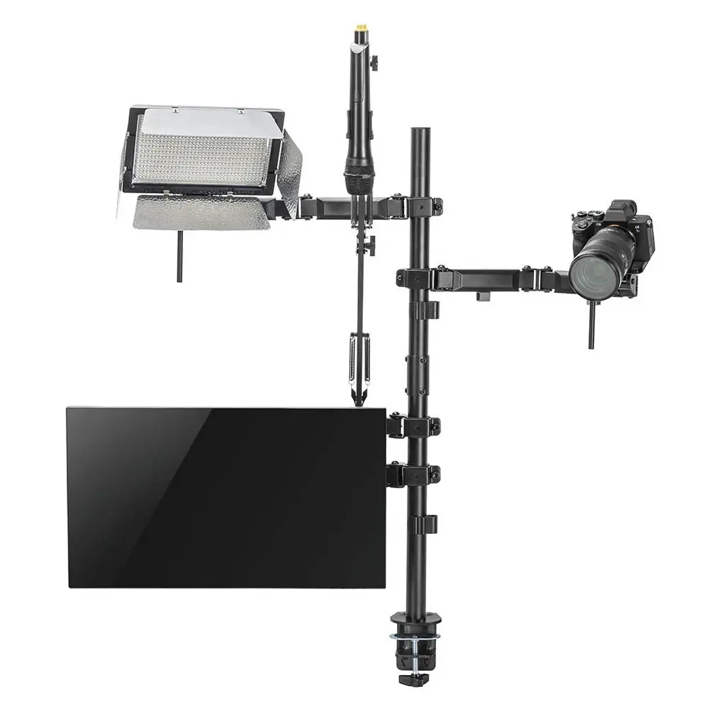 Suporte 4 em 1 Estúdio Setup Stream PCYes P/ Monitor, Microfone, Luz e Câmera - SE-MDS1041 Truedata