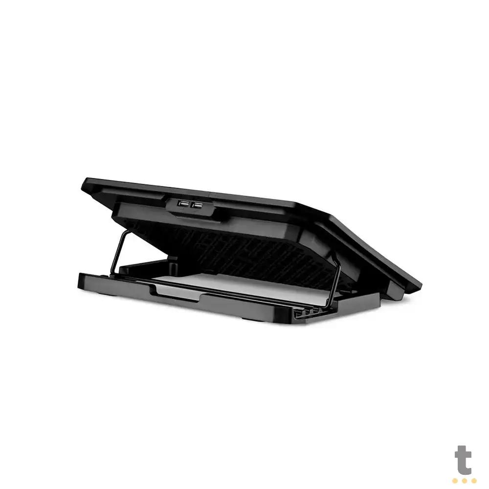 Suporte Cooler Para Notebook Multi Led Azul Dual Fan Preto - AC392 Truedata