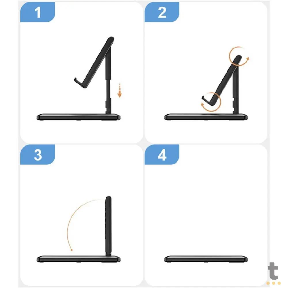 Suporte De Mesa Retrátil Para Smartphone Universal - C-112 Truedata