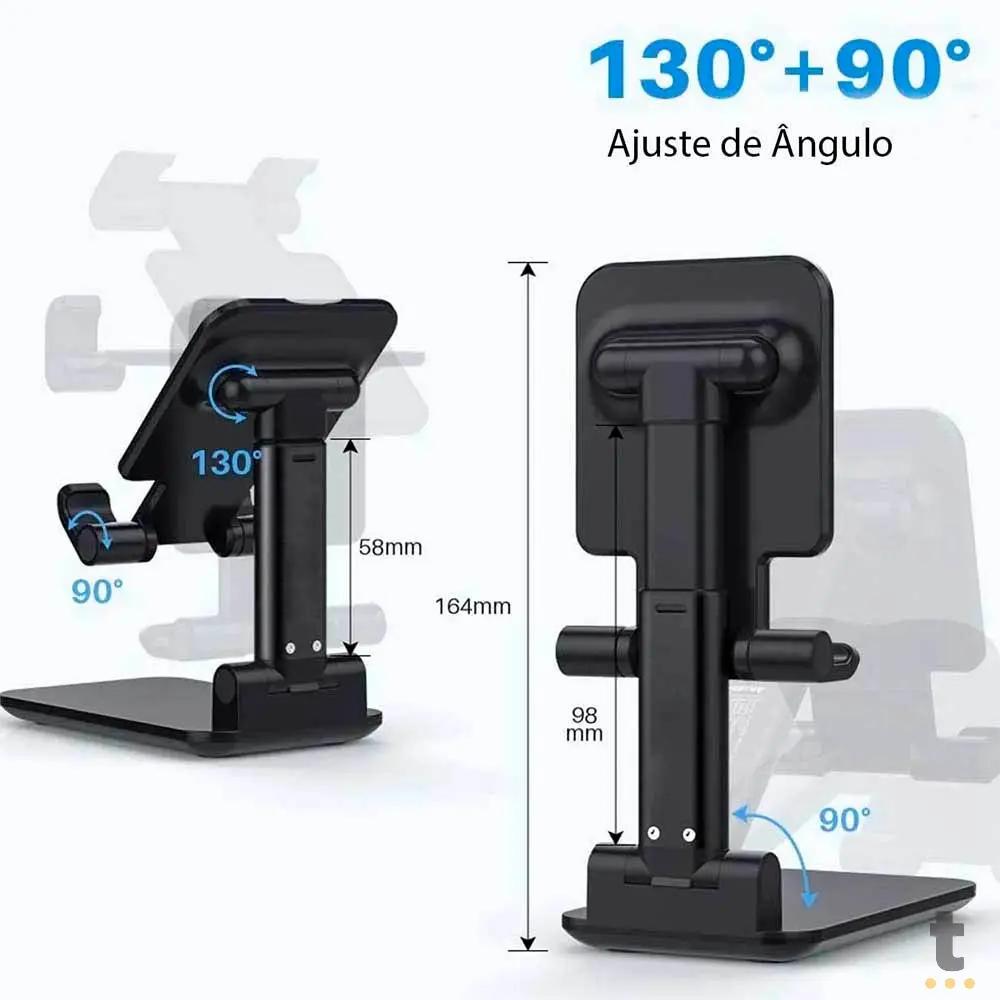 Suporte De Mesa Retrátil Para Smartphone e Tablet com Altura Regulável - EX-1011 Truedata