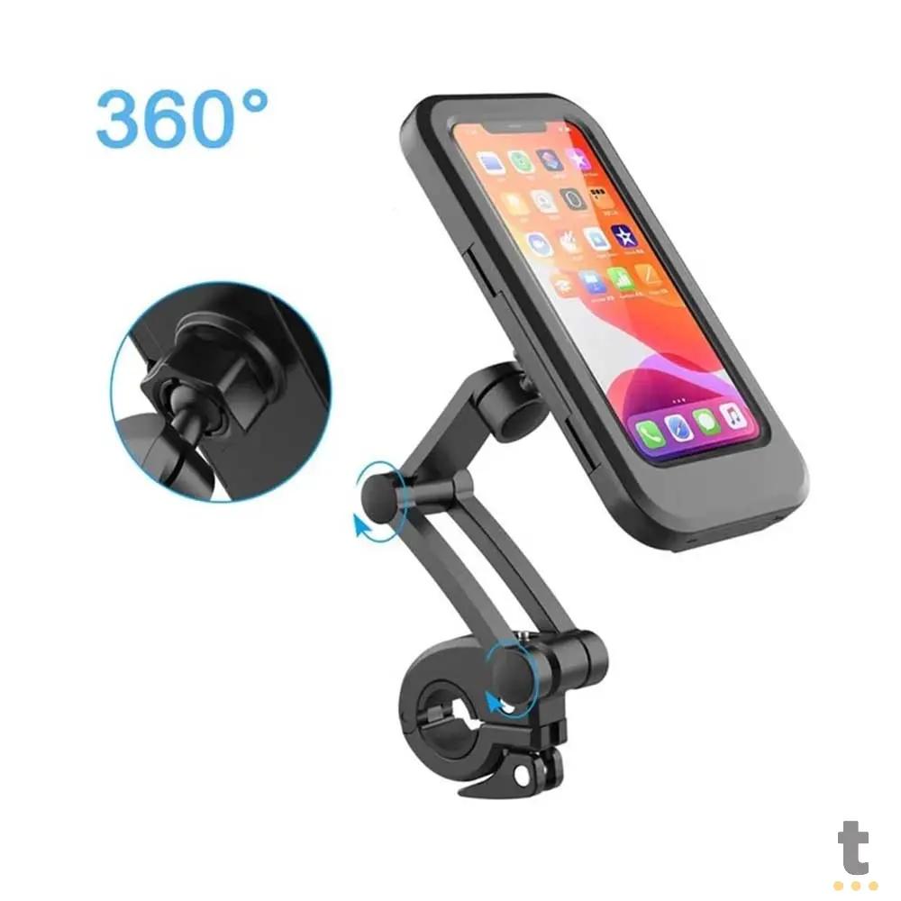Suporte P/ Smartphone Prova D'Agua para Bicicleta Leon - HJ-89 Truedata