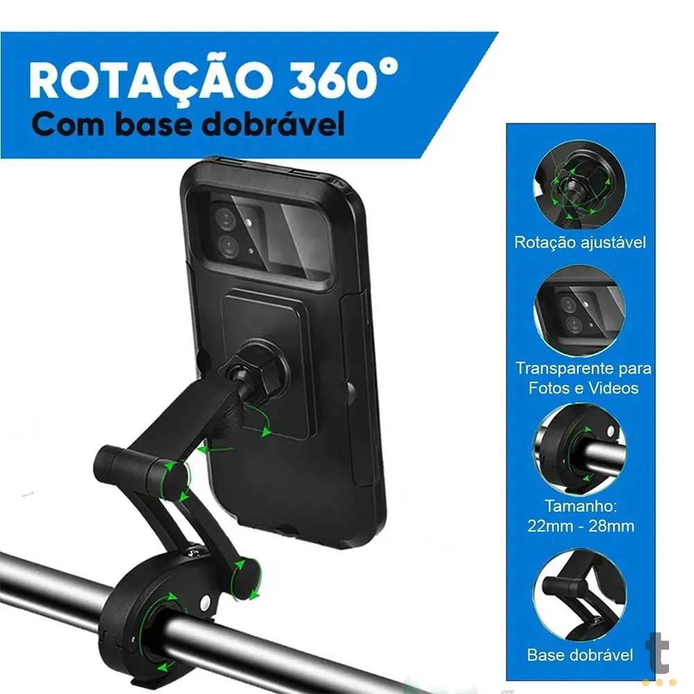 Suporte P/ Smartphone Prova D'Agua para Bicicleta Leon - HJ-89 Truedata