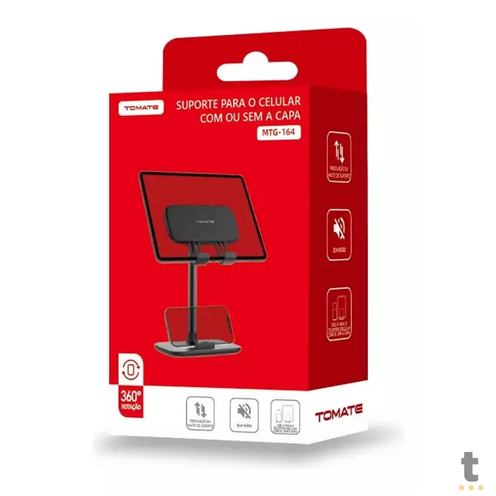 Suporte P/ Smartphone e Tablet Tomate C/ Rotação 360 - MTG-164 Truedata
