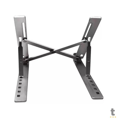 Suporte Retratil Para Notebook Multi Aluminio 6 Niveis de Altura Prata - AC378 Truedata