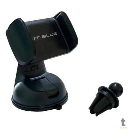 Suporte Veicular p/ Smartphone 3.5 a 6 pols IT-Blue C/ Rotação 2 em 1 - LE-027 Truedata