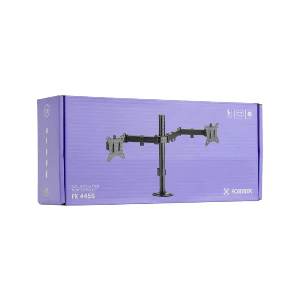 Suporte de Mesa Articulado Para Dois Monitores Fortrek 17" a 32" - FK 445S Truedata