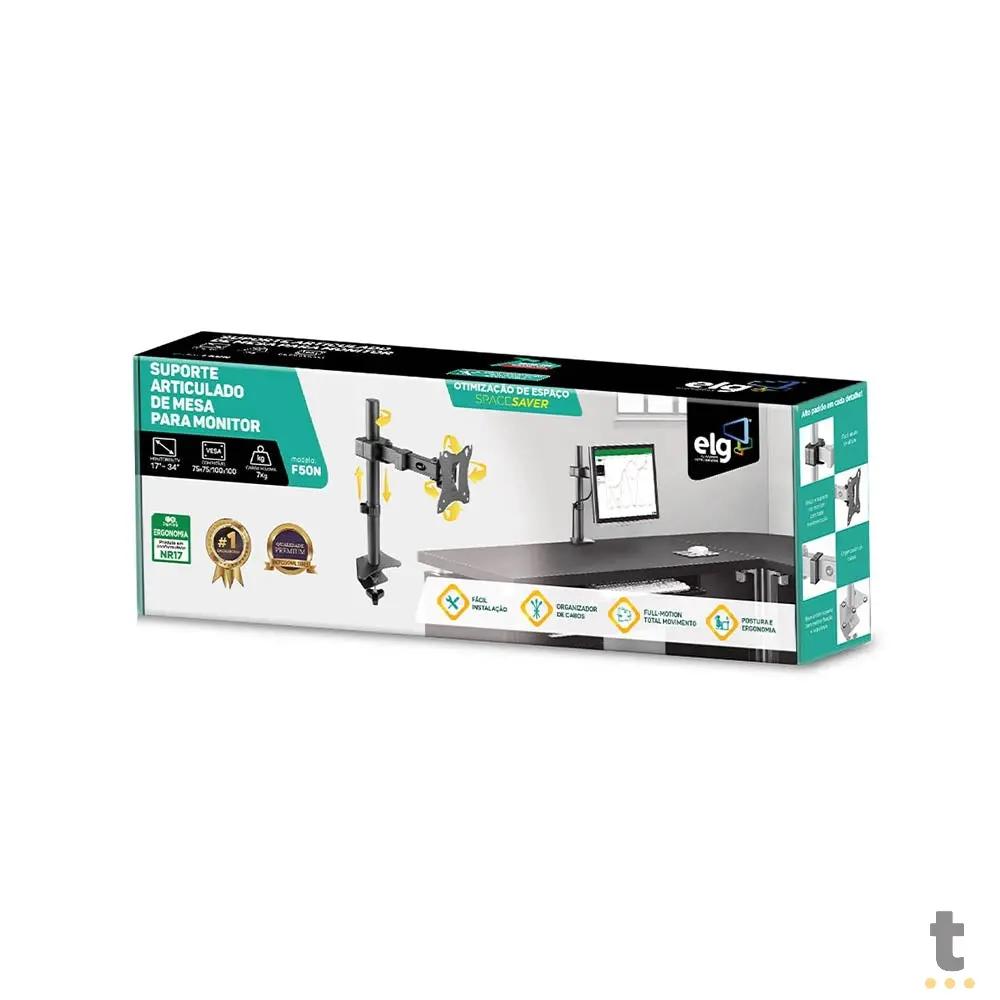 Suporte de Mesa Articulado Para Monitor ELG F50N 17" a 34" - 80839 Truedata