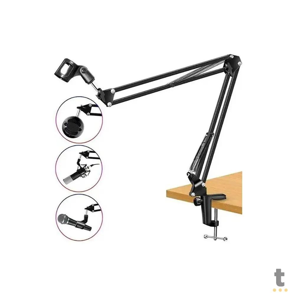 Suporte de Mesa Articulado para Microfone, Smartphone e Tablets Tomate - MTG-126 Truedata