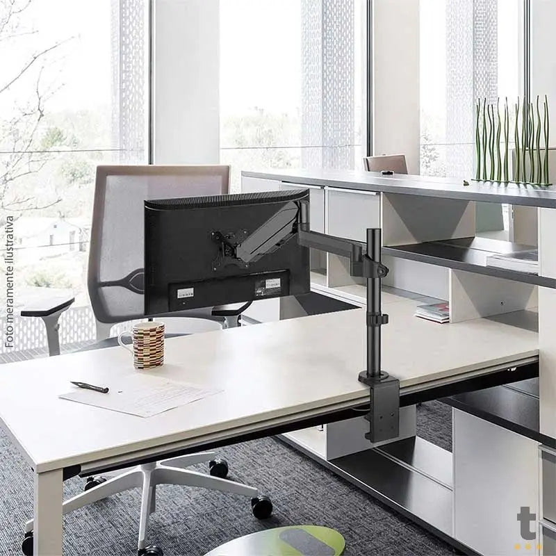 Suporte de Mesa Articulado para Monitor PCYes Vesa 17" a 32" - PLMSM01D Truedata
