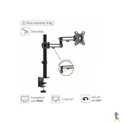Suporte de Mesa Articulado para Monitor Vinik 17" a 32" - SM400A Truedata