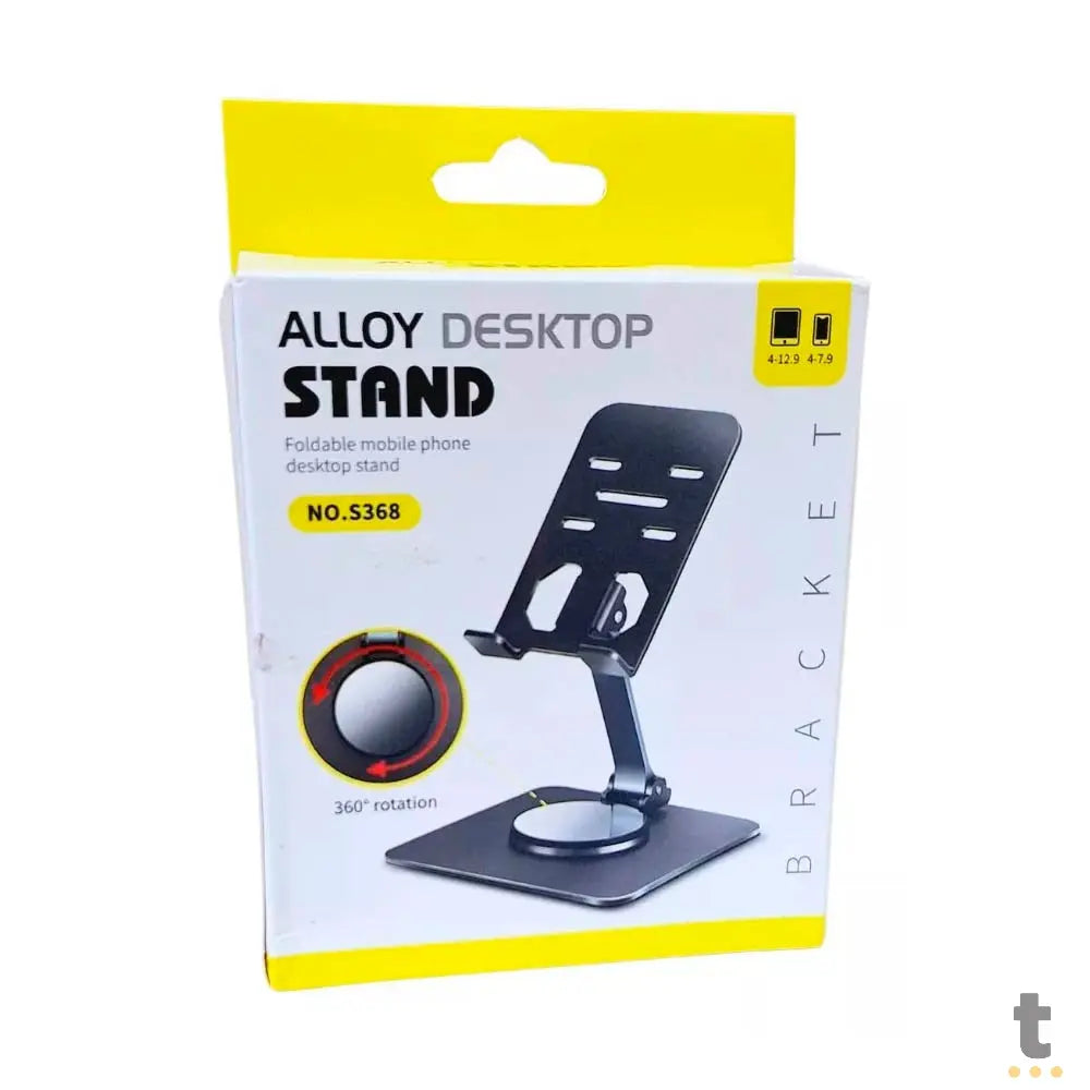 Suporte de Mesa Retratil Para Celular ou Tablet com Rotação 360 - S368 Truedata