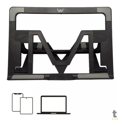 Suporte de Mesa Retratil Para Notebook, Celular ou Tablet Regulavel ZM-020 Truedata