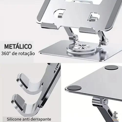 Suporte de Mesa Retratil Para Tablet em Metal com Rotação Truedata