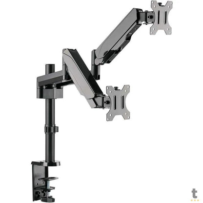 Suporte de Mesa para Dois Monitores PCYes 17" a 32" Vesa 100x100 - PLMSM02B Truedata