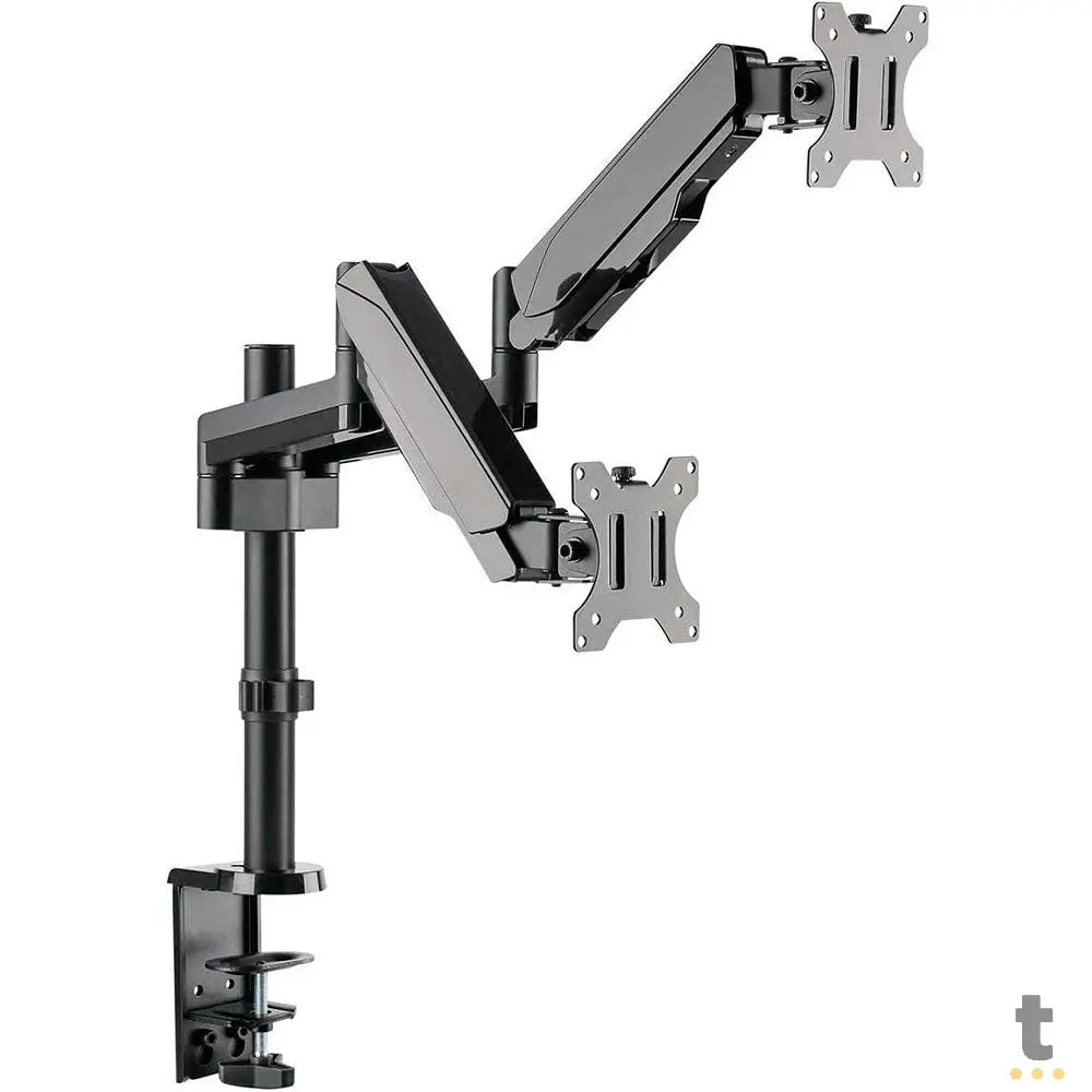 Suporte de Mesa para Dois Monitores PCYes 17" a 32" Vesa 100x100 - PLMSM02B Truedata