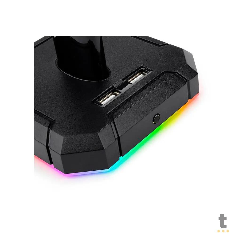 Suporte p/ Headset RGB Redragon Scepter Pro C/ 4 Portas USB - HA300 Truedata