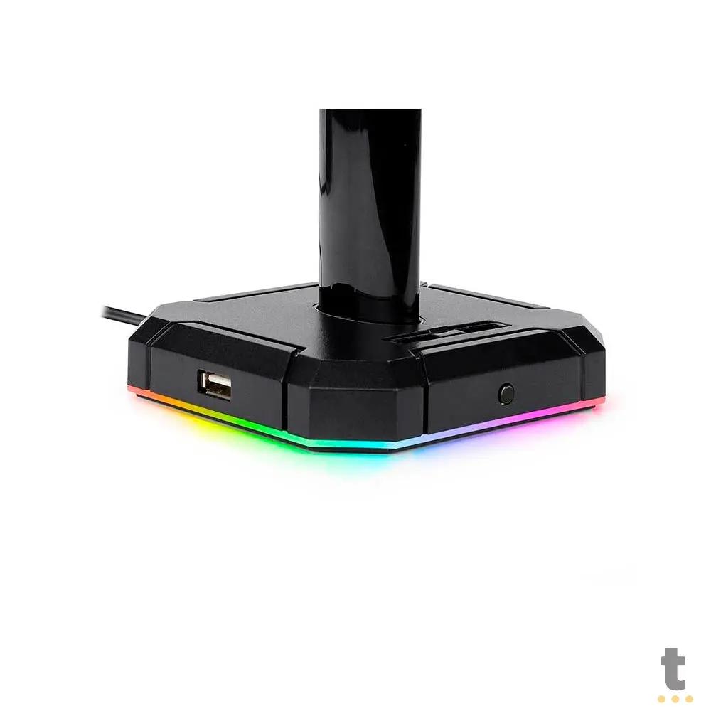Suporte p/ Headset RGB Redragon Scepter Pro C/ 4 Portas USB - HA300 Truedata