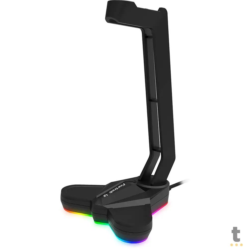 Suporte p/ Headset RGB Vickers Fortrek Preto Truedata