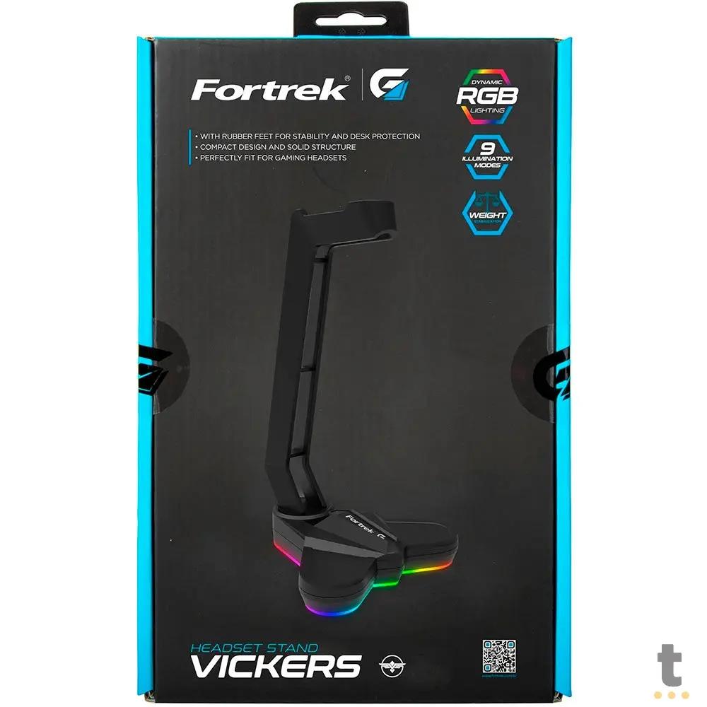 Suporte p/ Headset RGB Vickers Fortrek Preto Truedata