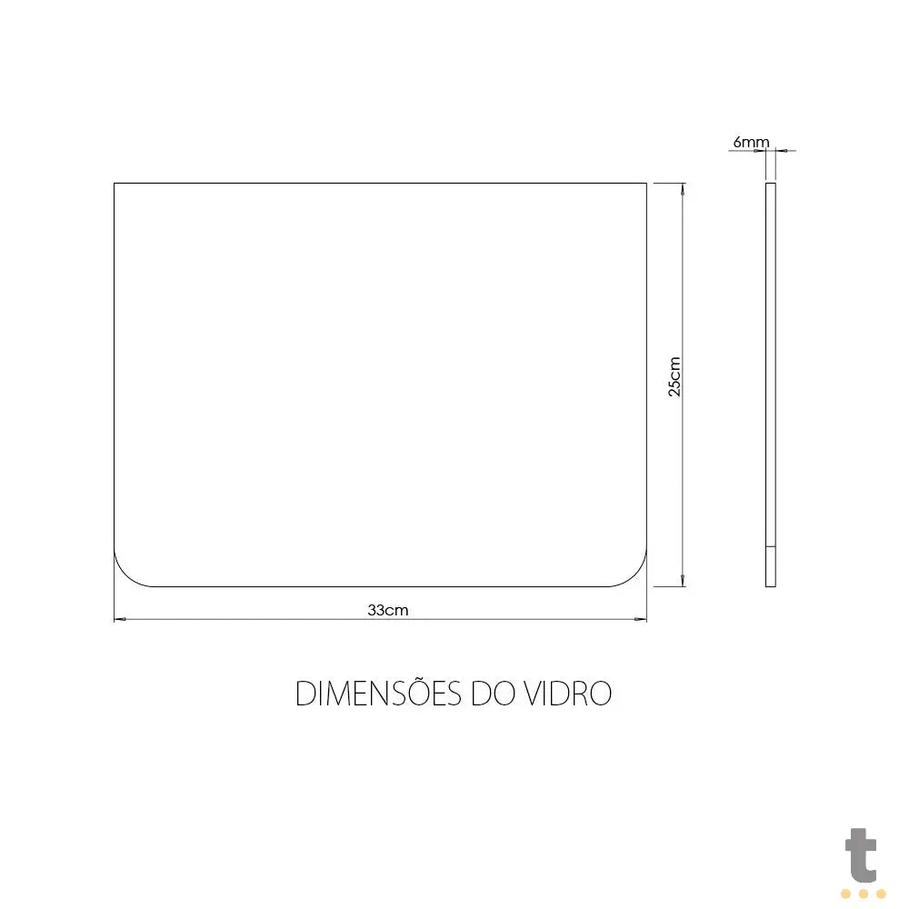 Suporte para Monitor Office em Vidro C/ Ajuste Reliza Preto - 007025 Truedata