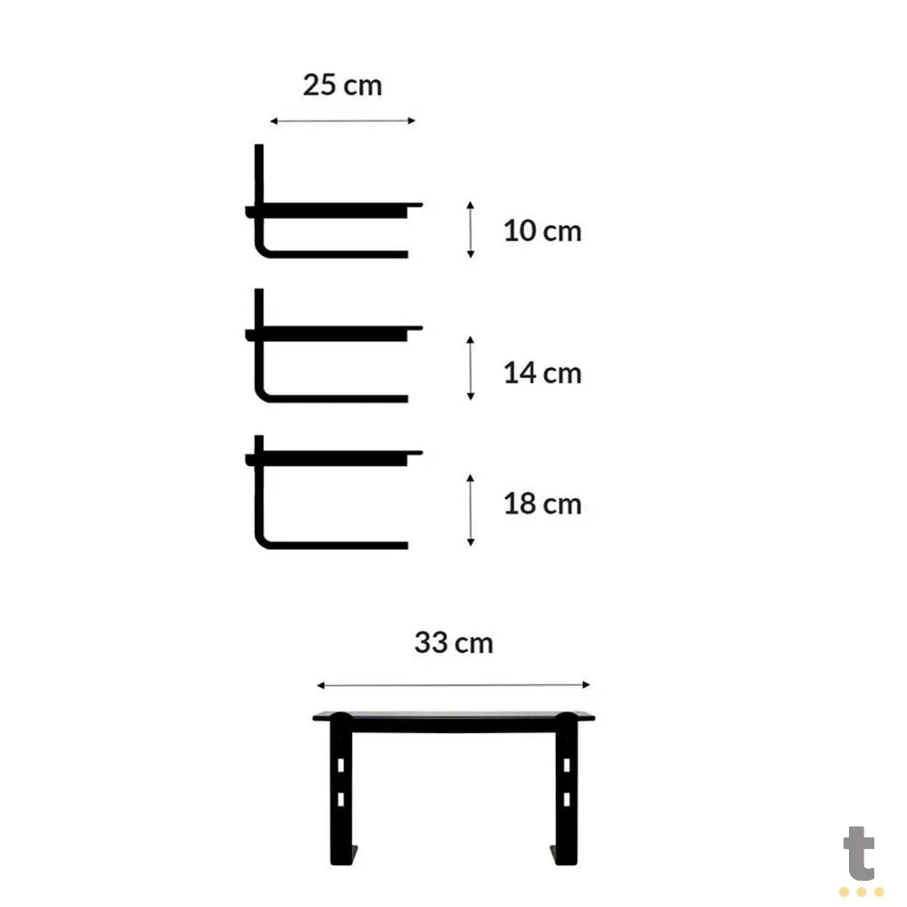 Suporte para Monitor Office em Vidro C/ Ajuste Reliza Preto - 007025 Truedata