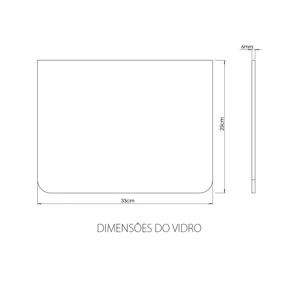 Suporte para Monitor Office em Vidro C/ Ajuste Reliza Preto - 007025 Truedata