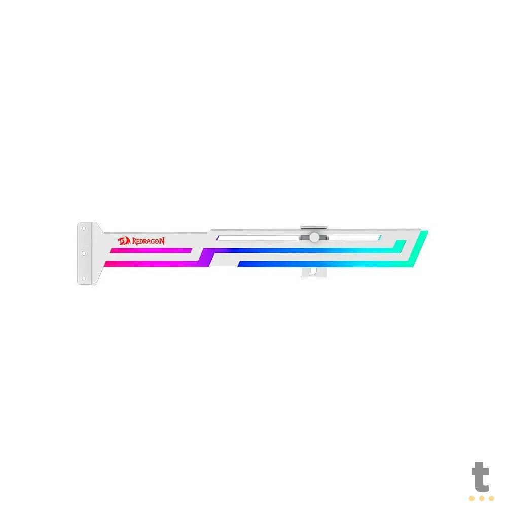 Suporte para Placa de Vídeo Ajustável Vertical Redragon C/ RGB Branco - RD-GCP03W Truedata