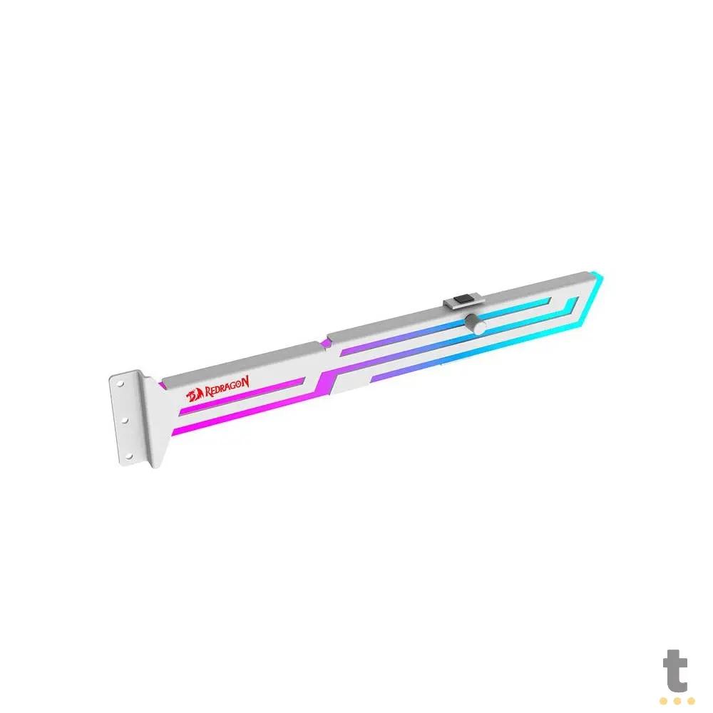 Suporte para Placa de Vídeo Ajustável Vertical Redragon C/ RGB Branco - RD-GCP03W Truedata
