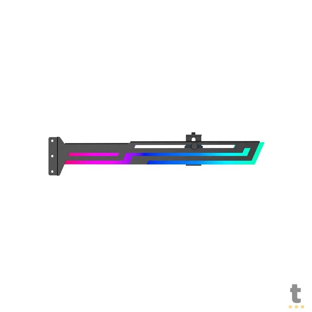 Suporte para Placa de Vídeo Ajustável Vertical Redragon C/ RGB Preto - RD-GCP03 Truedata