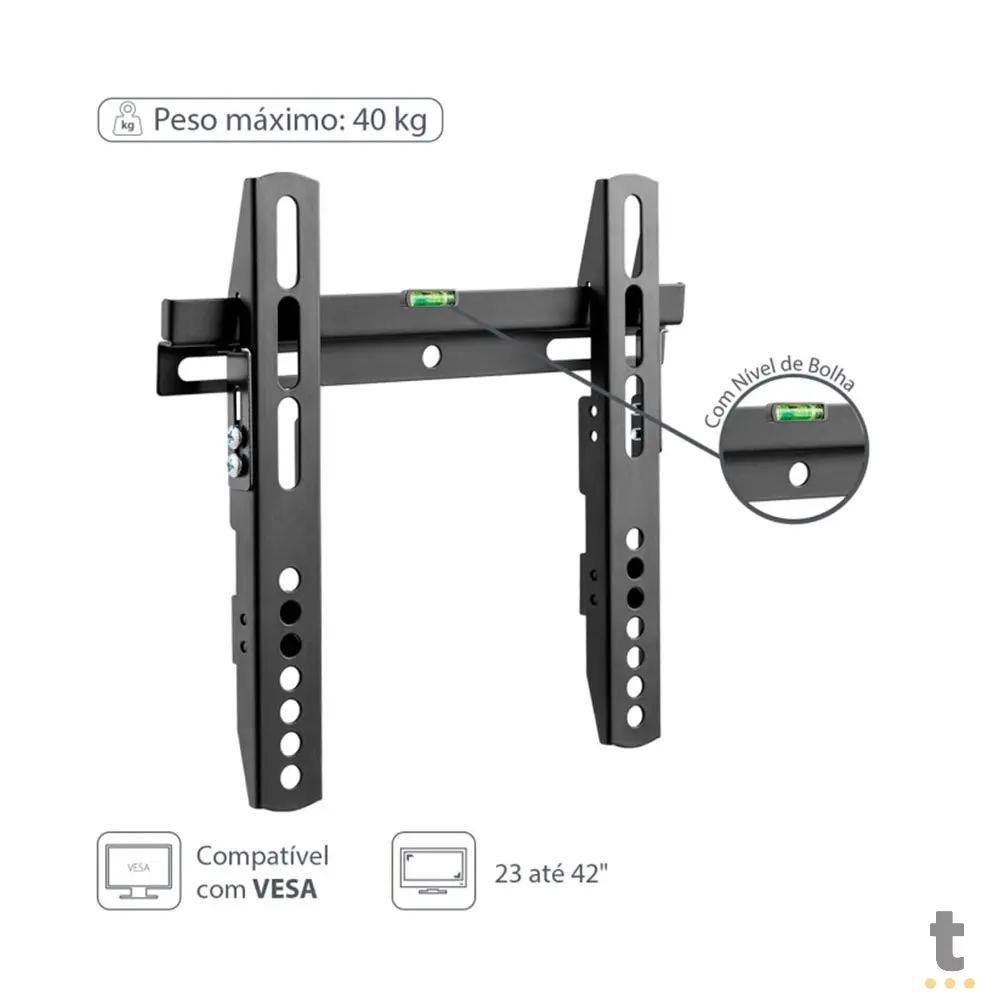 Suporte para TV Universal 23" a 42" Tipo Grade com Nivel de Bolha Vinik - STF100 Truedata