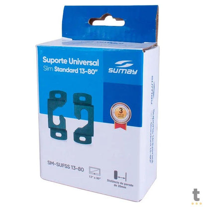 Suporte para TV e Monitor Universal Fixo Sumay - SM-SUFSS 13/80 Truedata