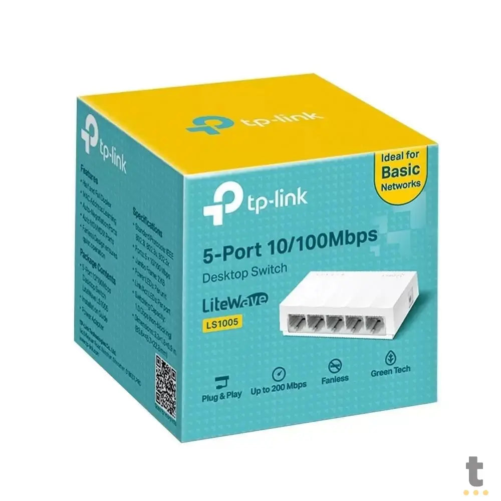 Switch 05 Portas Fast Ethernet 10/100Mbps Tp-Link - Ls1005 Truedata