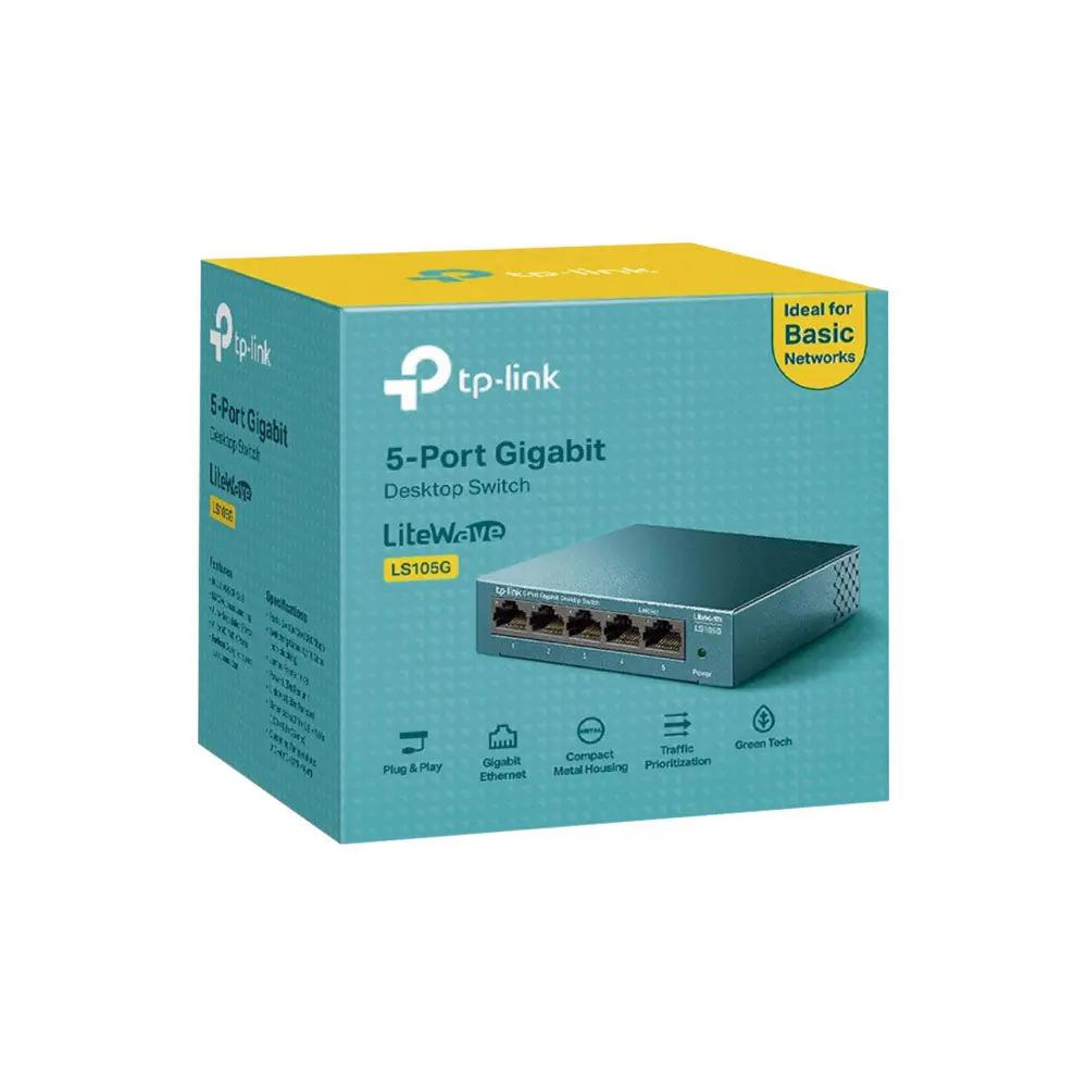 Switch 05 Portas Gigabit 10/100/1000 Mbps Tp-Link - LS105G Truedata