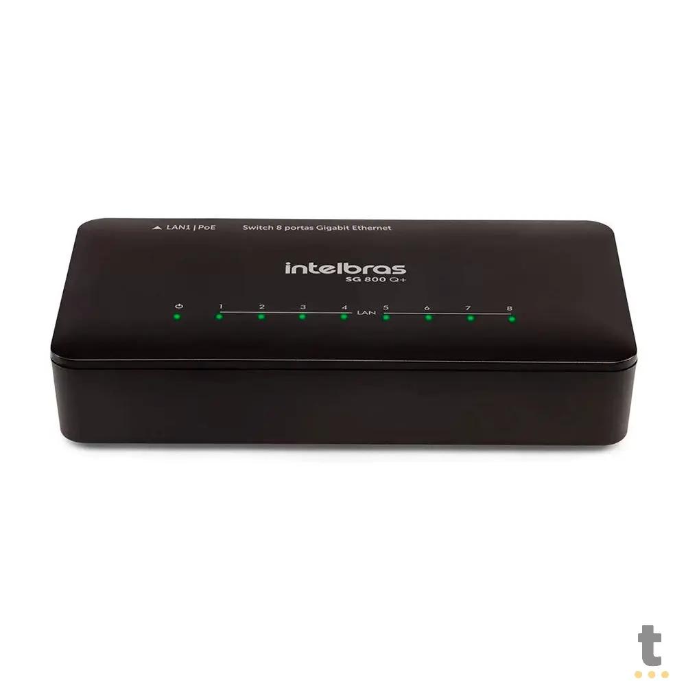 Switch 08 Portas Gigabit 10/100/1000 Mbps Intelbras Sg 800 Q+ - 4760079 Truedata