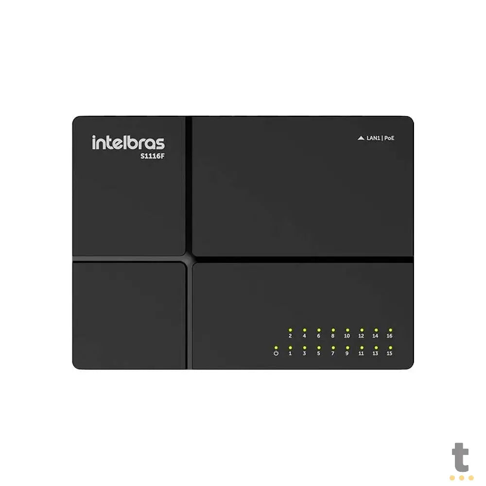 Switch 16 Portas Fast Ethernet 10/100 Mbps Intelbras - S1116F Truedata