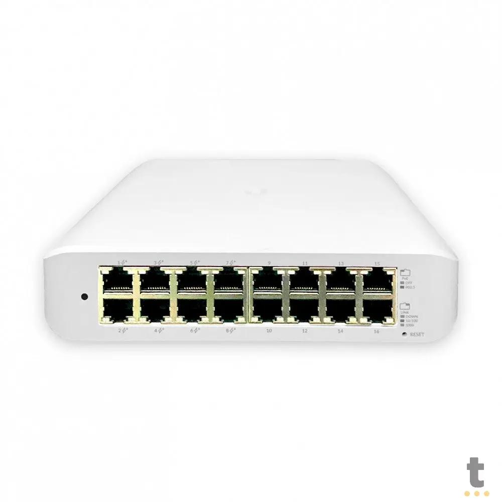 Switch 16 Portas (8 PoE+) Gigabit 10/100/1000 Unifi Gerenciavel - USW-Lite-16-PoE Truedata