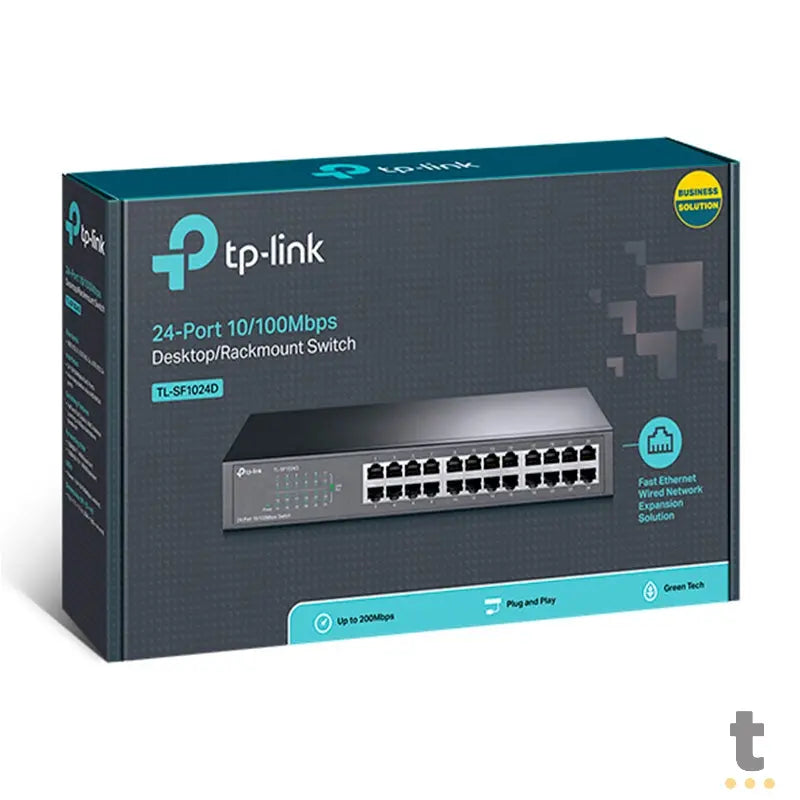 Switch 24 Portas Fast Ethernet 10/100 TP-Link L2 - TL-SF1024D Truedata